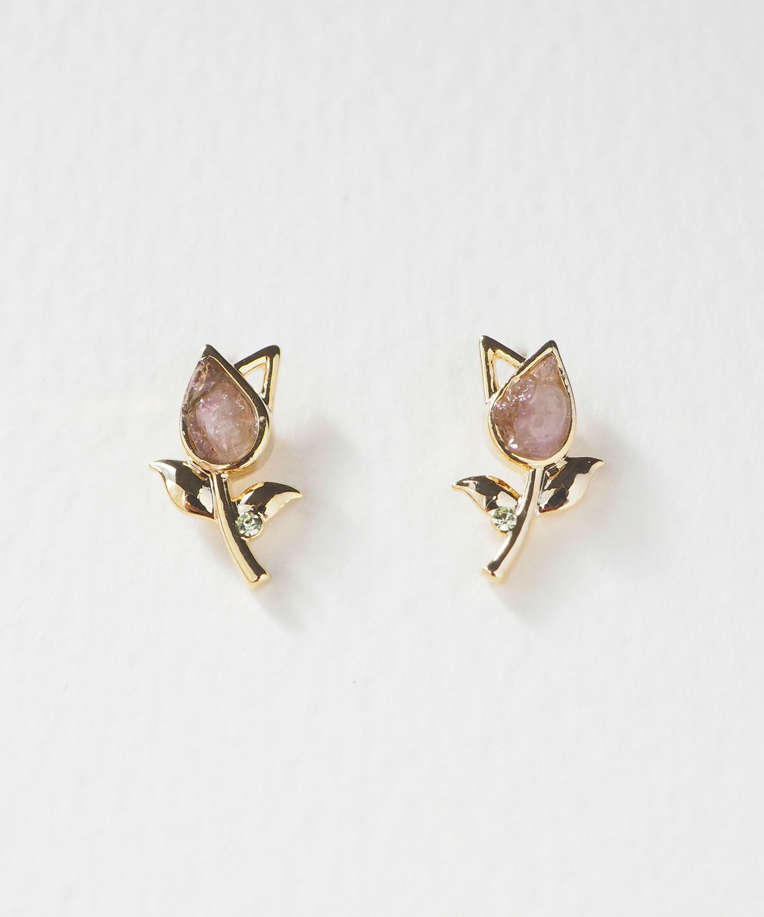 ナチュラルストーンチューリップイヤリング【MUK Dreamy stone】