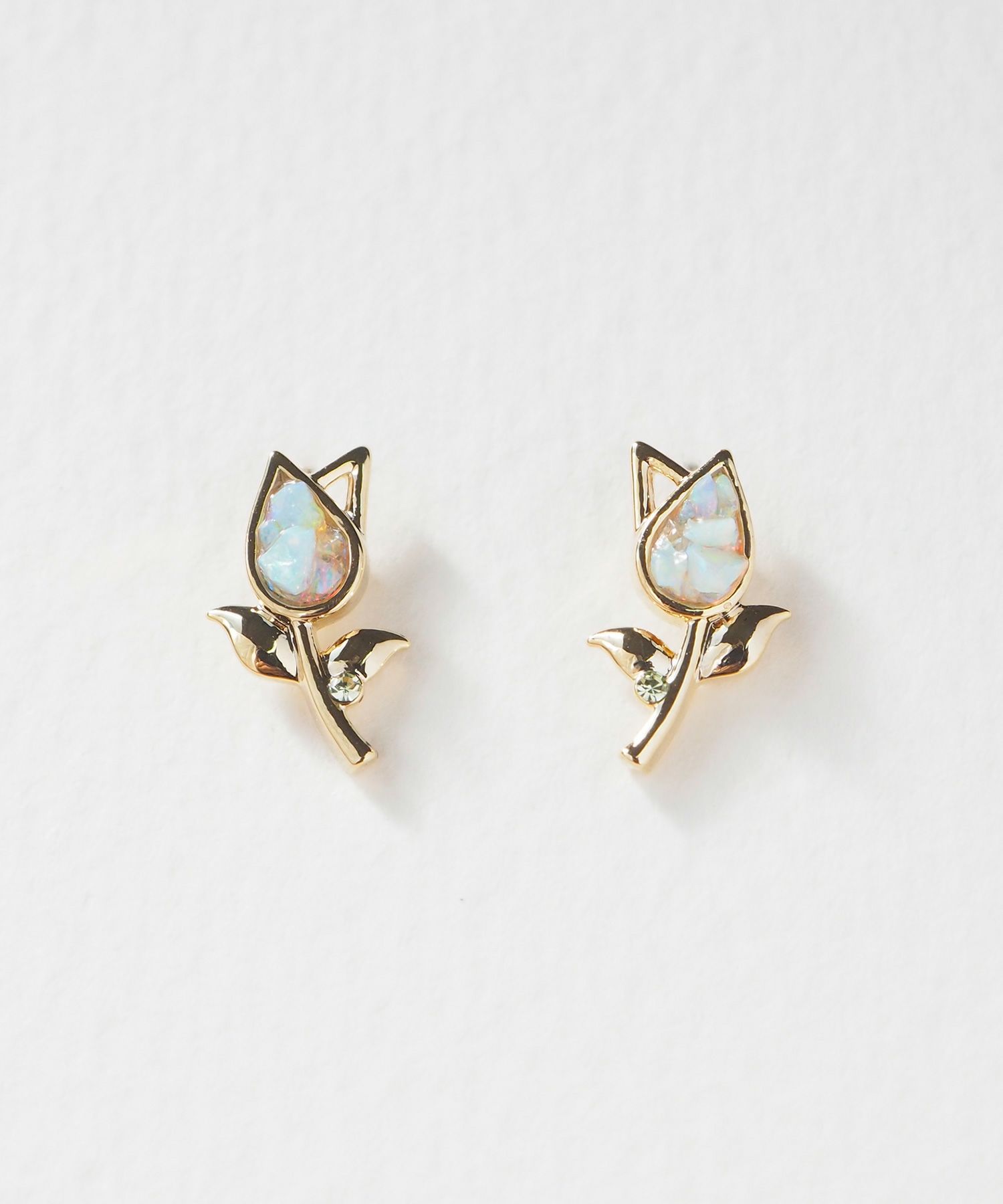 ナチュラルストーンチューリップイヤリング【MUK Dreamy stone】