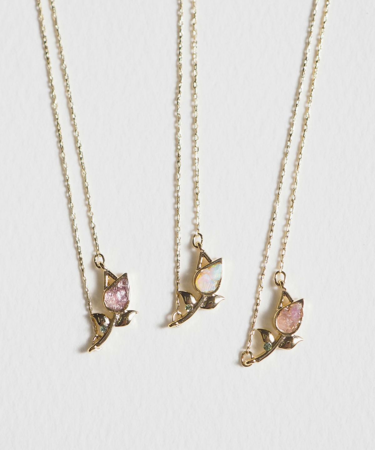 ナチュラルストーンチューリップネックレス【MUK Dreamy stone】