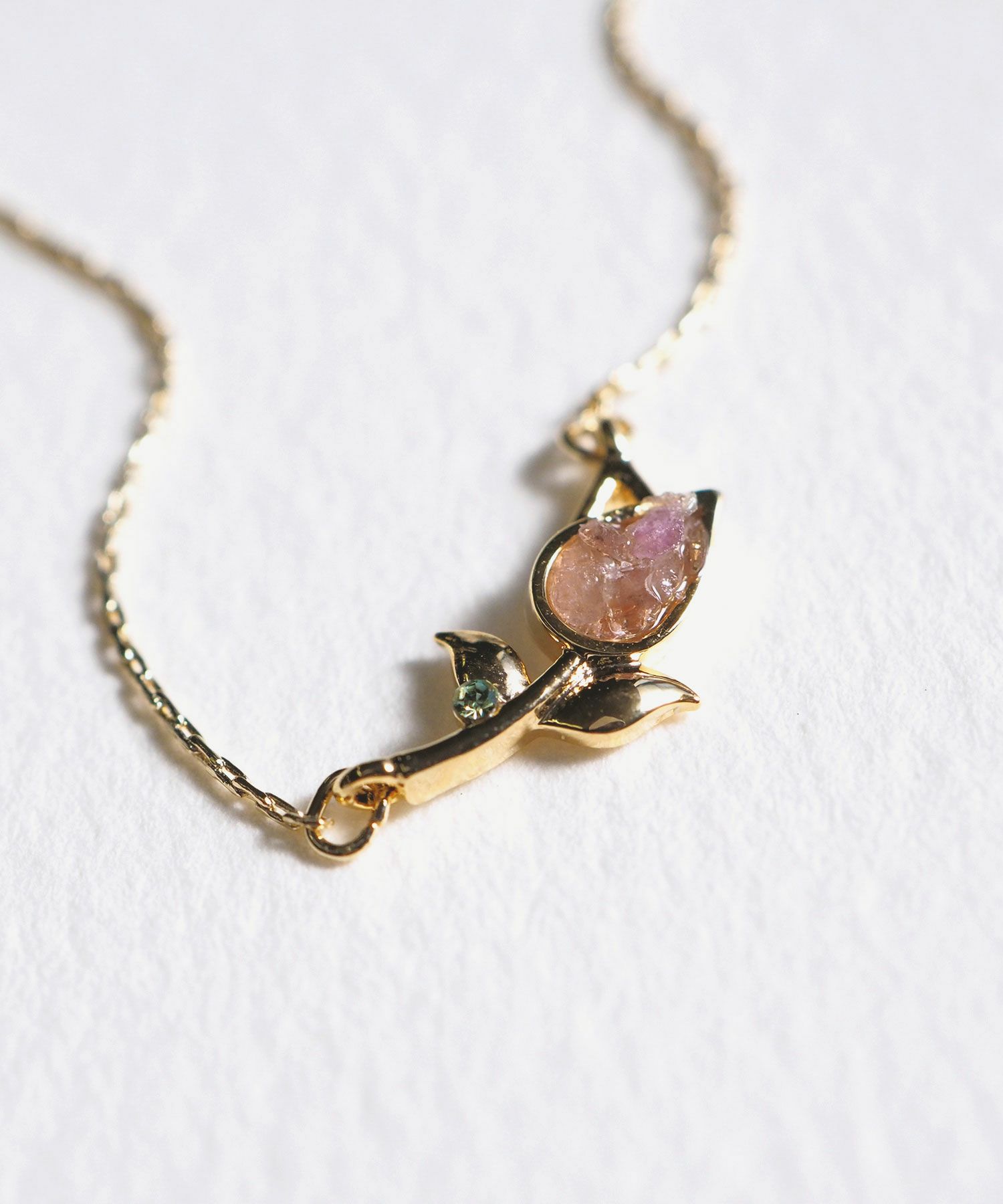 ナチュラルストーンチューリップネックレス【MUK Dreamy stone】