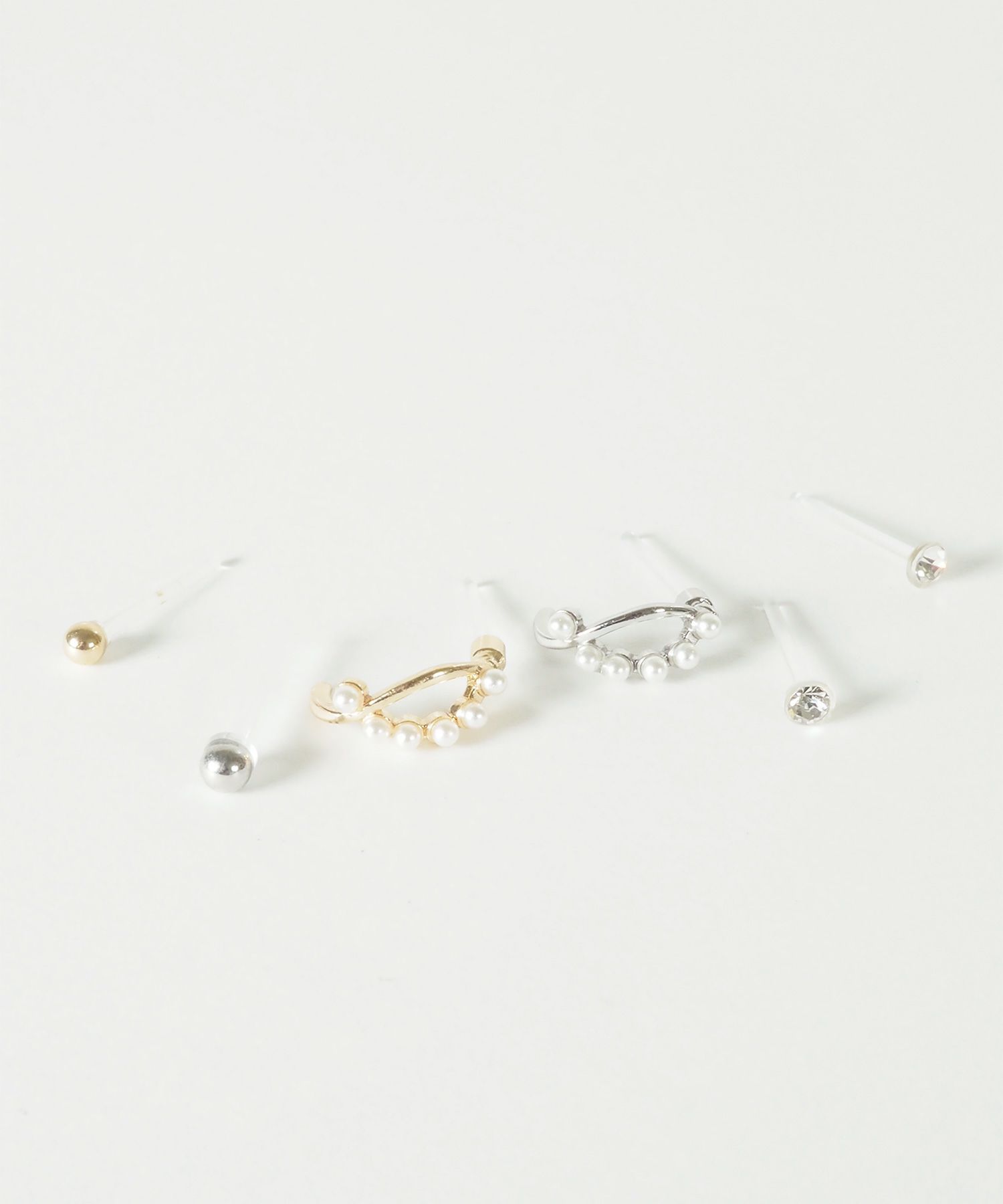 クロスパール抗菌樹脂ポストセットピアス