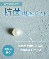 プチハート抗菌樹脂ポストセットピアス