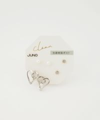 ハートライン抗菌樹脂ポストセットピアス