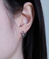 ハートライン抗菌樹脂ポストセットピアス