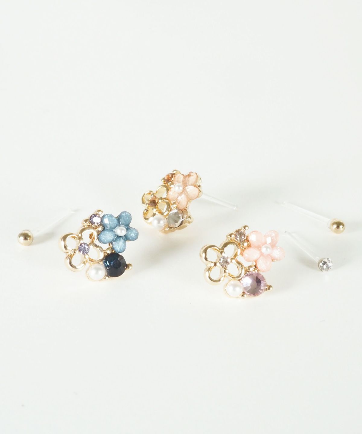 フラワービジュー抗菌樹脂ポストセットピアス