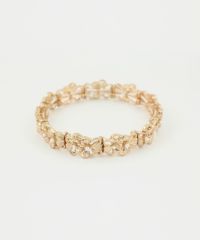 メタルフラワーラバーブレスレット