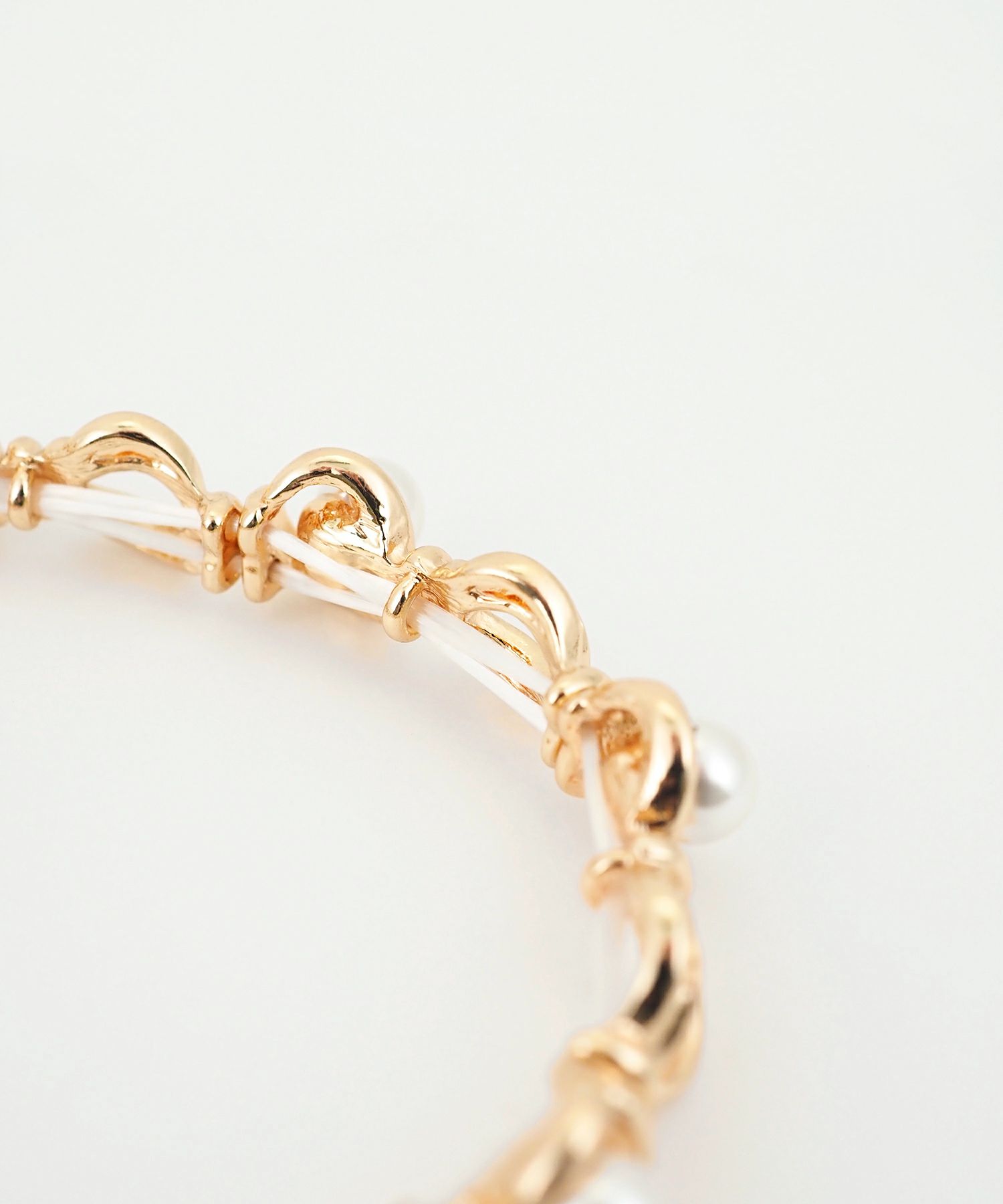 パールラインラバーブレスレット