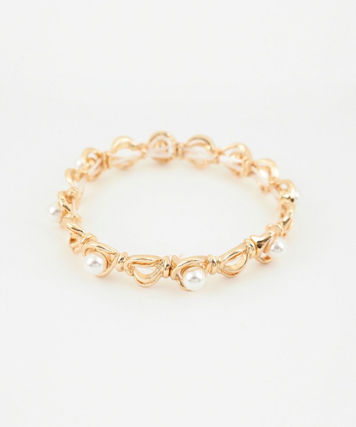 パールラインラバーブレスレット