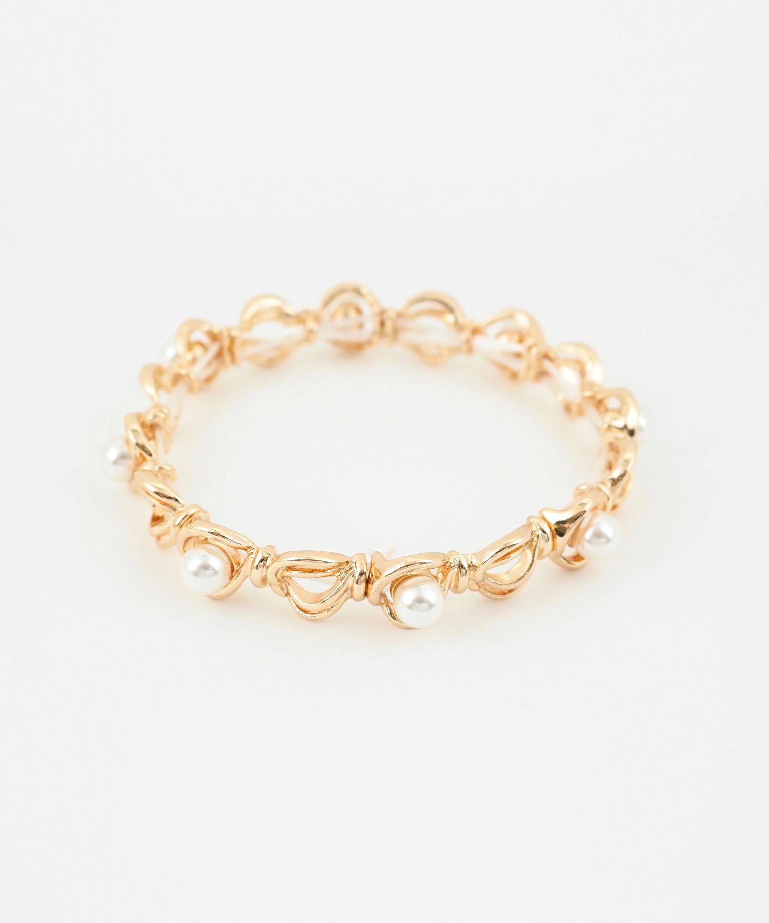 パールラインラバーブレスレット