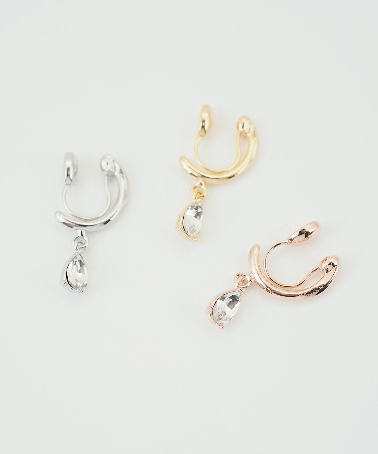 ドロップフープノンホールイヤリング