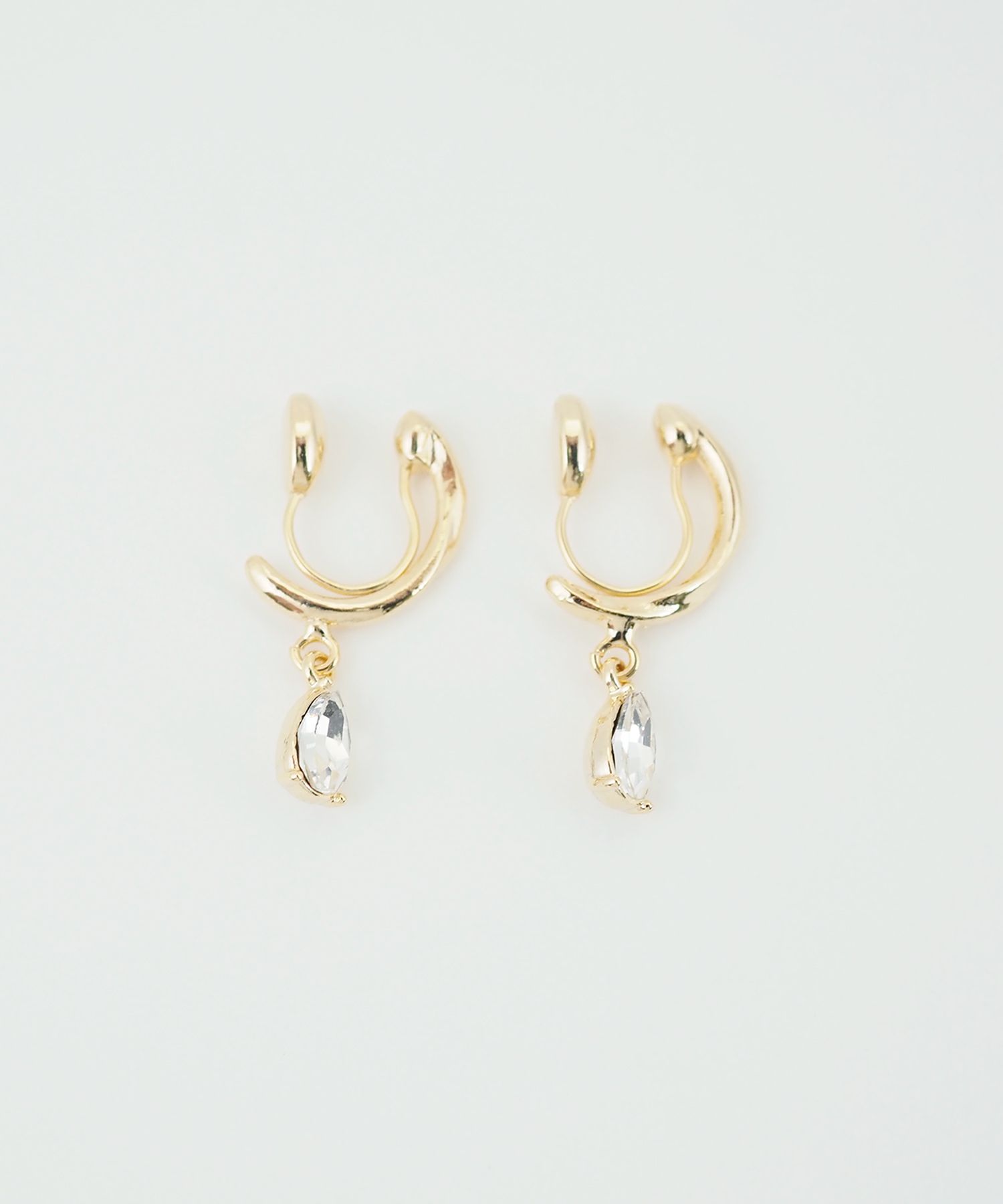 ドロップフープノンホールイヤリング