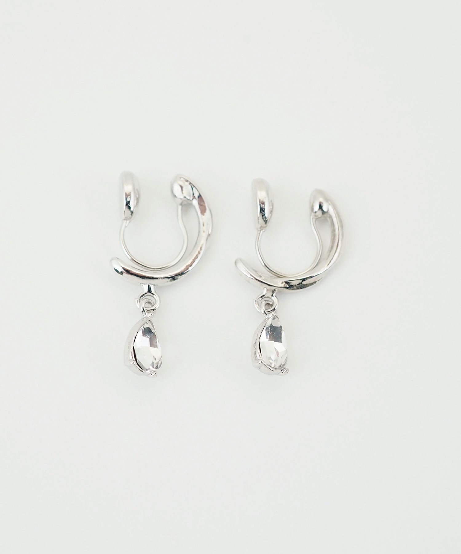 ドロップフープノンホールイヤリング