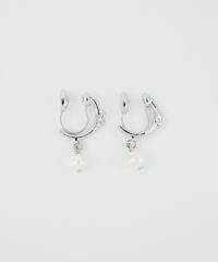 パールフープノンホールイヤリング