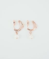 パールフープノンホールイヤリング