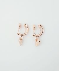 ハートフープノンホールイヤリング
