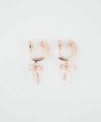 リボンフープノンホールイヤリング