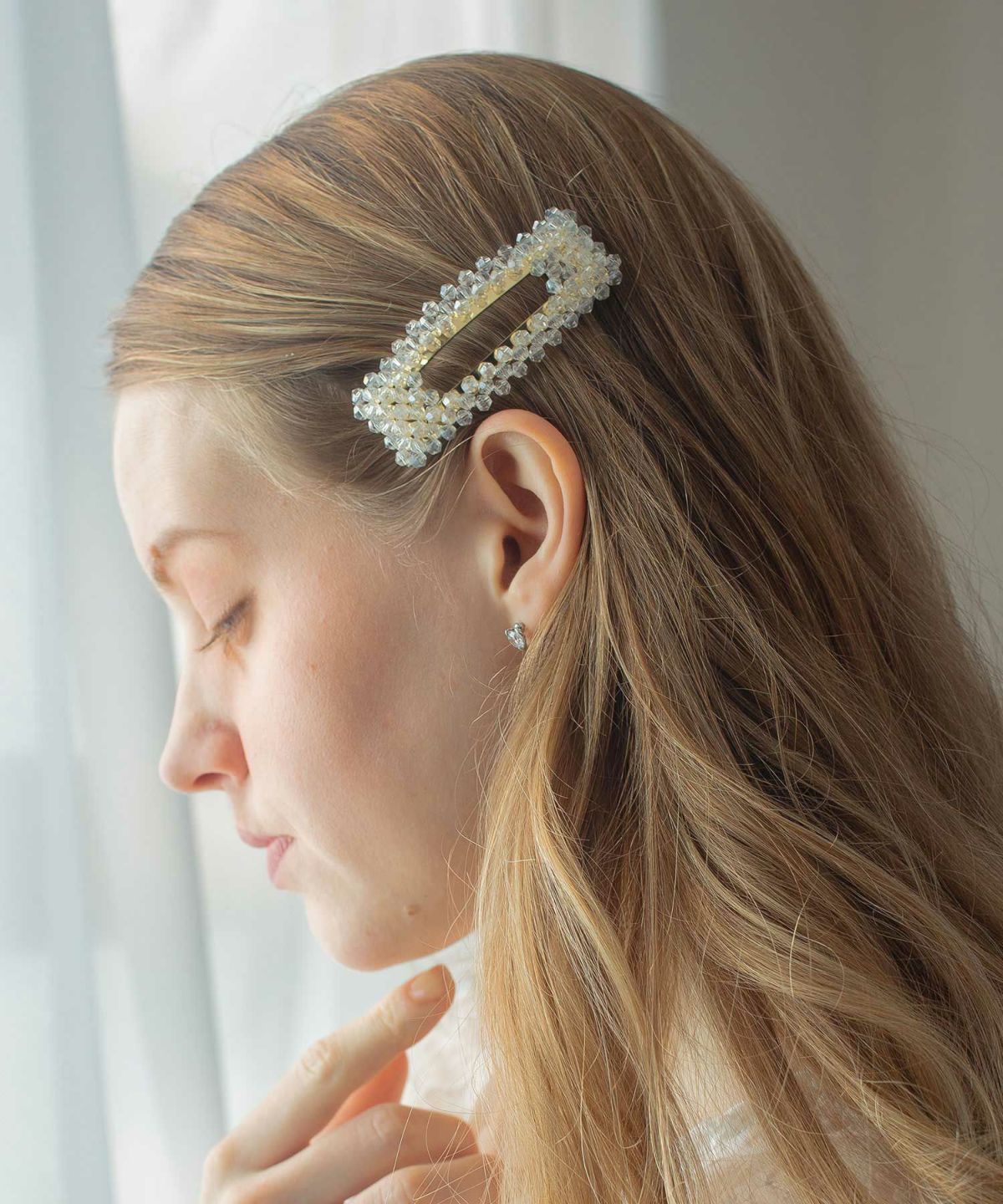 ガラスビーズパッチンピン2Pセット