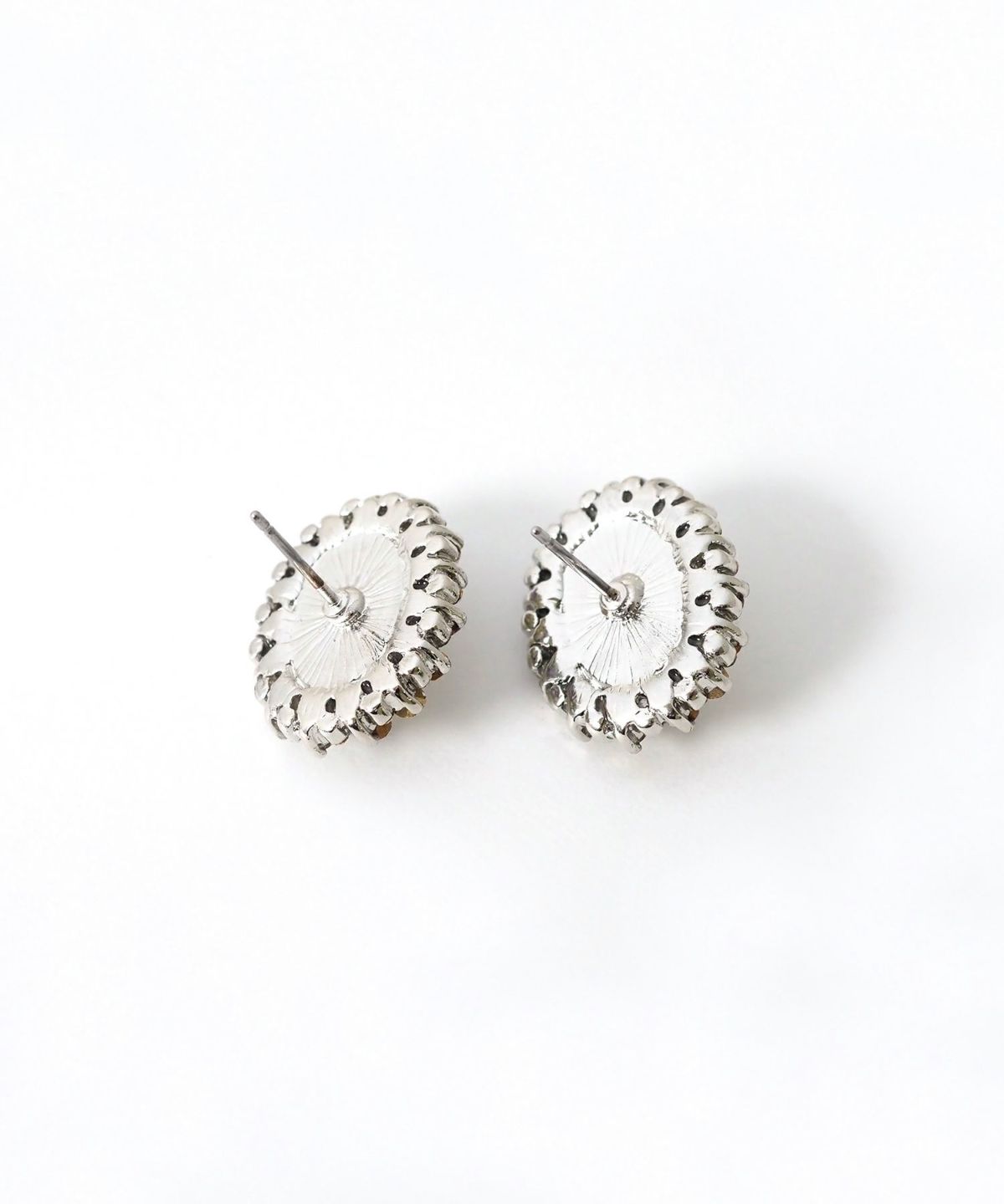 カボションカラービジューチタンポストピアス