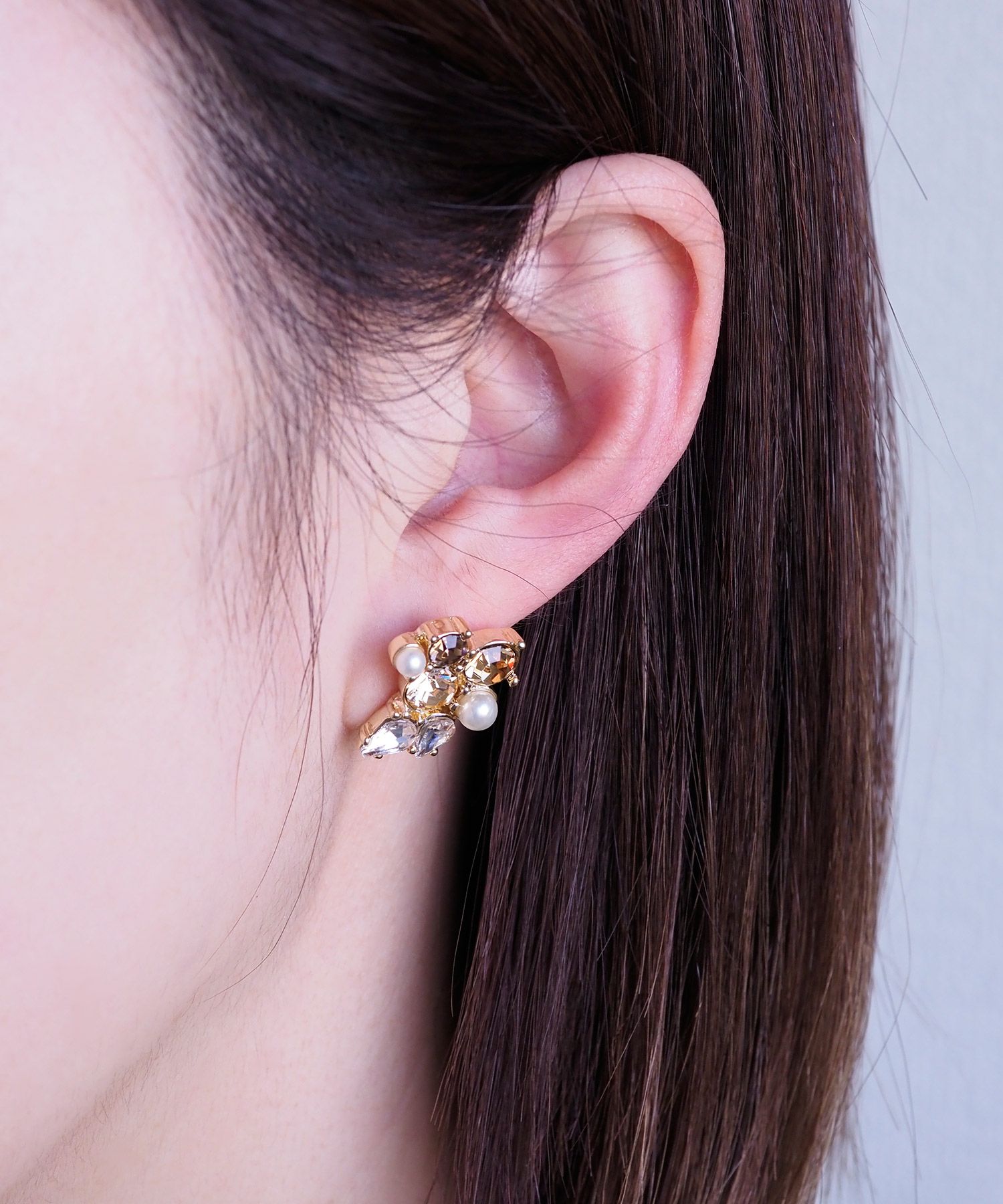 リベリュールカラービジューチタンポストピアス