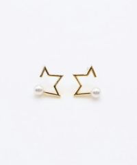 スターパールチタンポストピアス