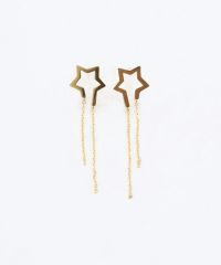 スターチェーンチタンポストピアス