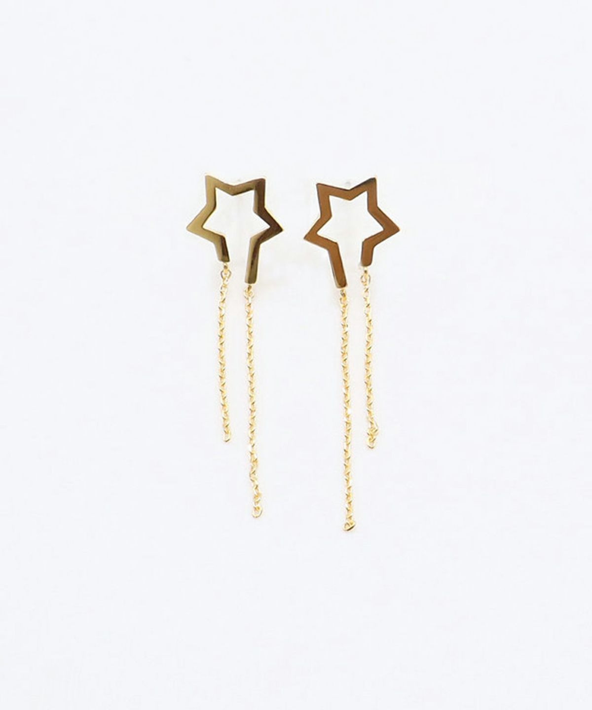 スターチェーンチタンポストピアス