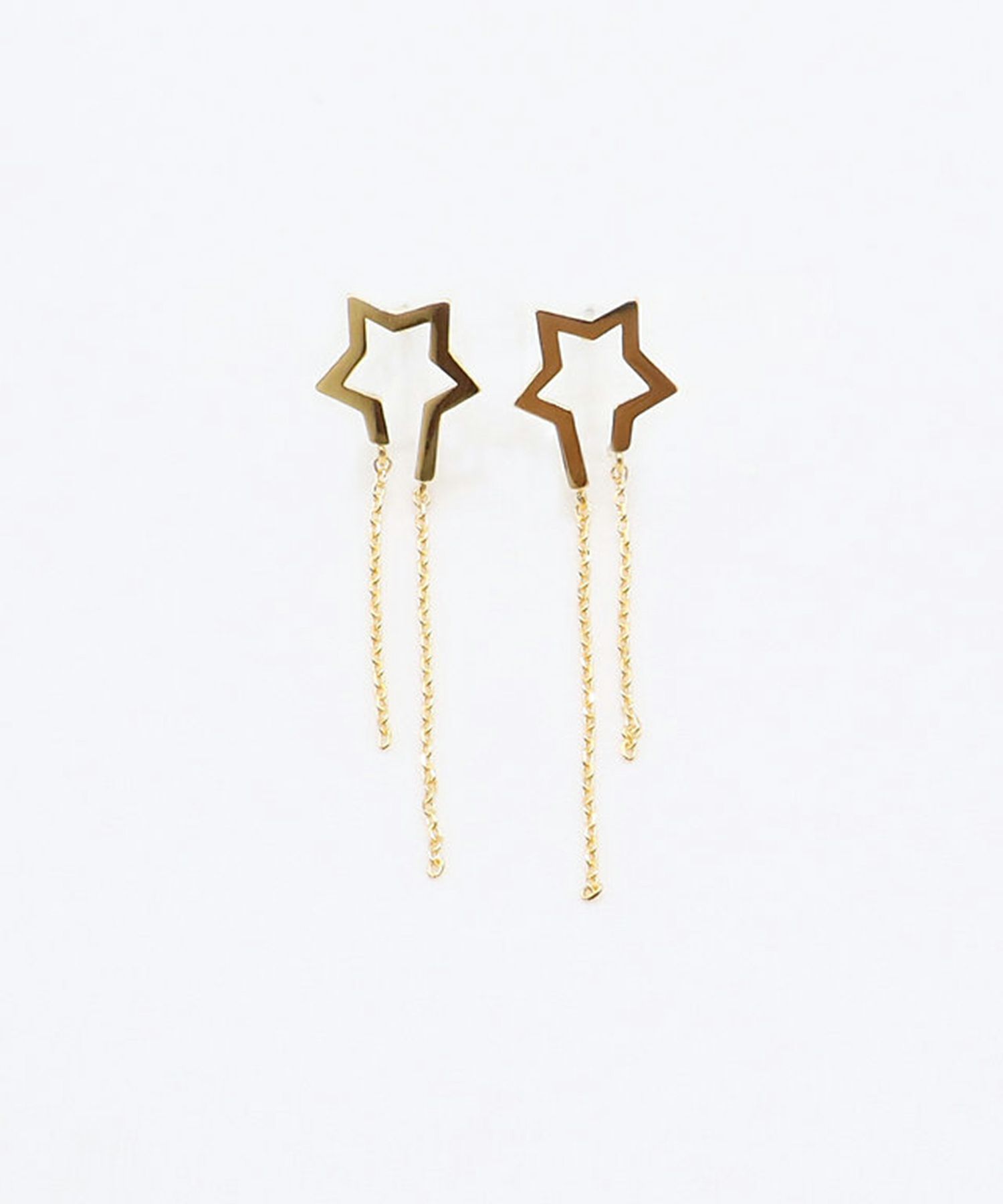 スターチェーンチタンポストピアス