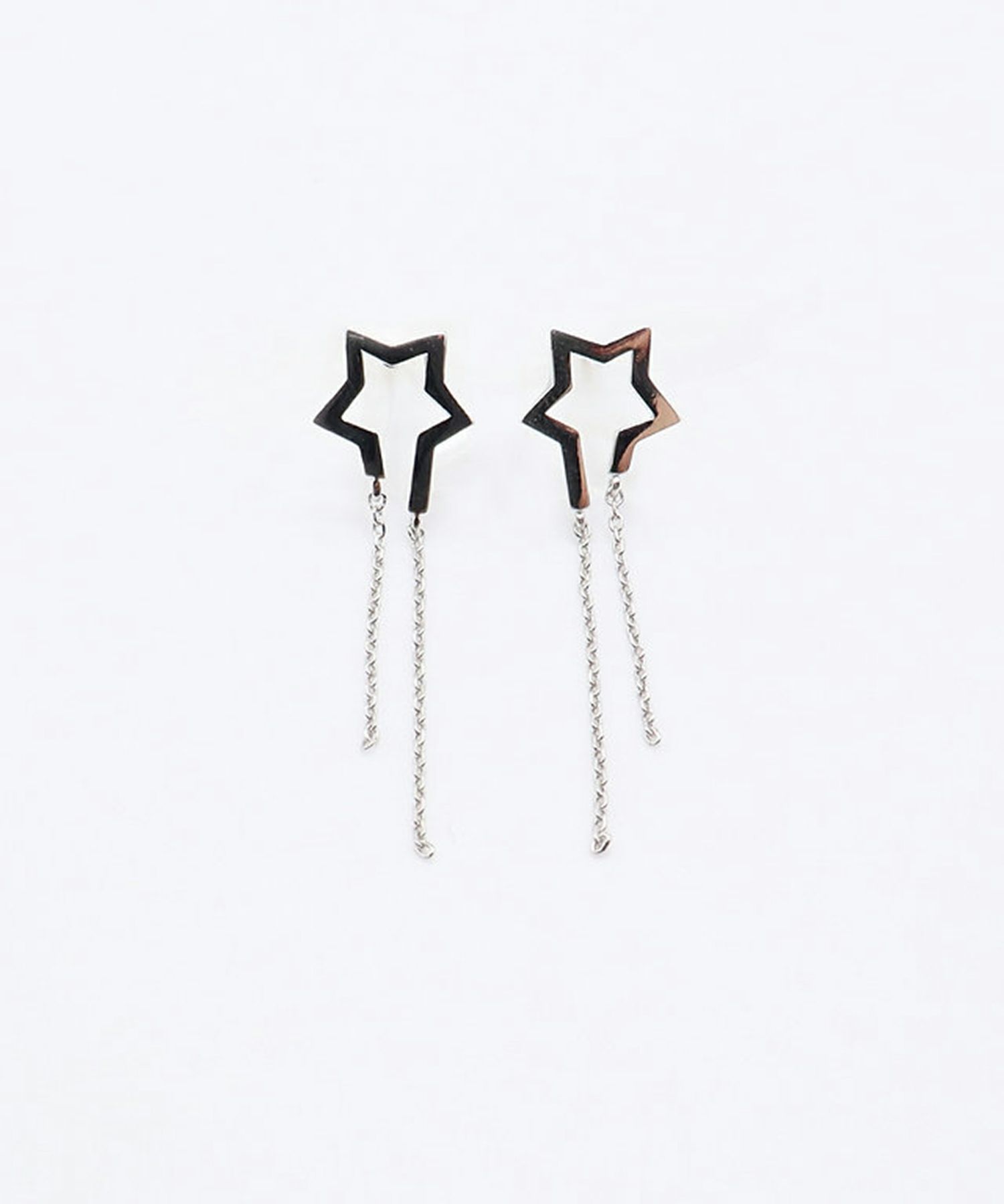 スターチェーンチタンポストピアス