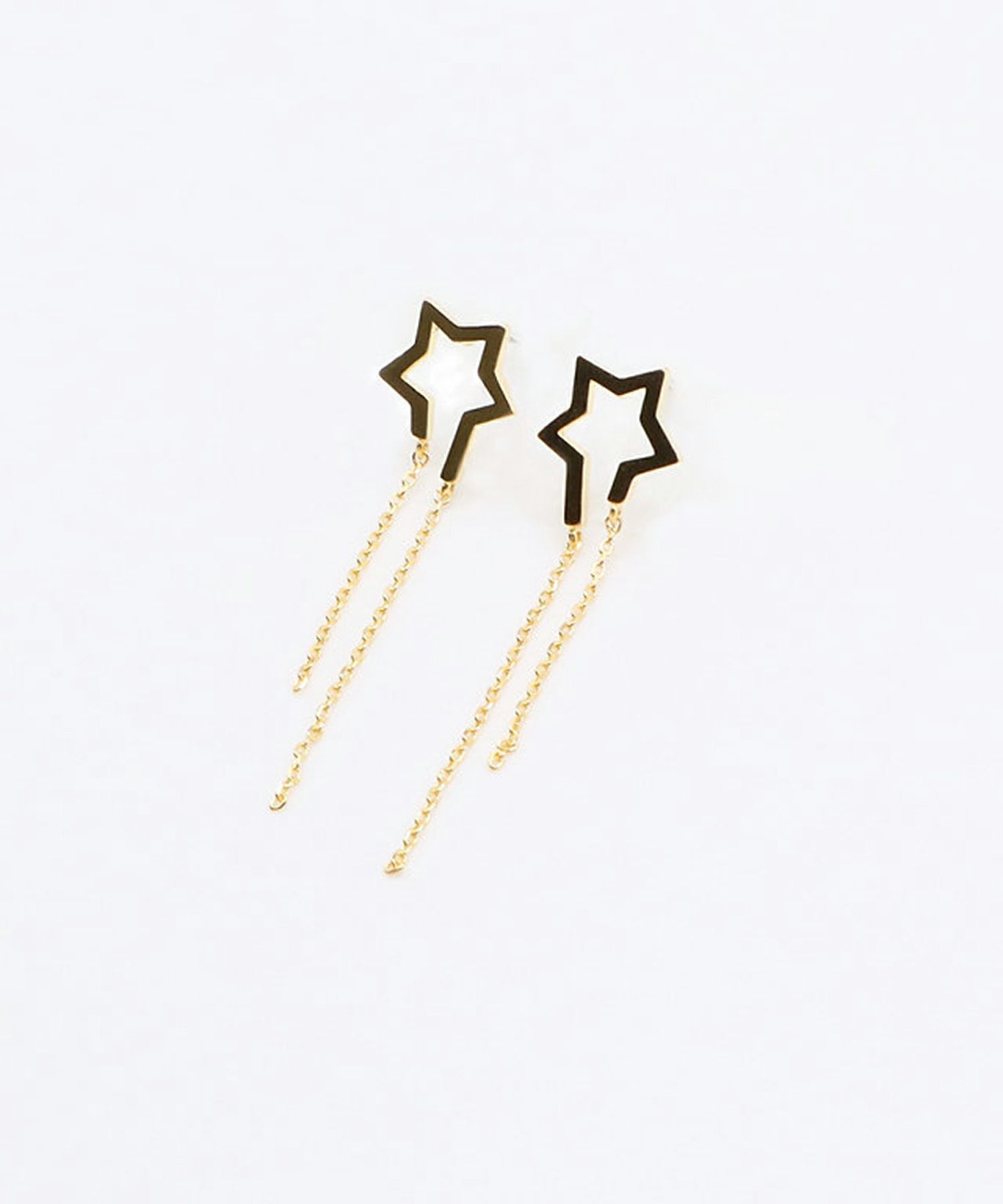 スターチェーンチタンポストピアス