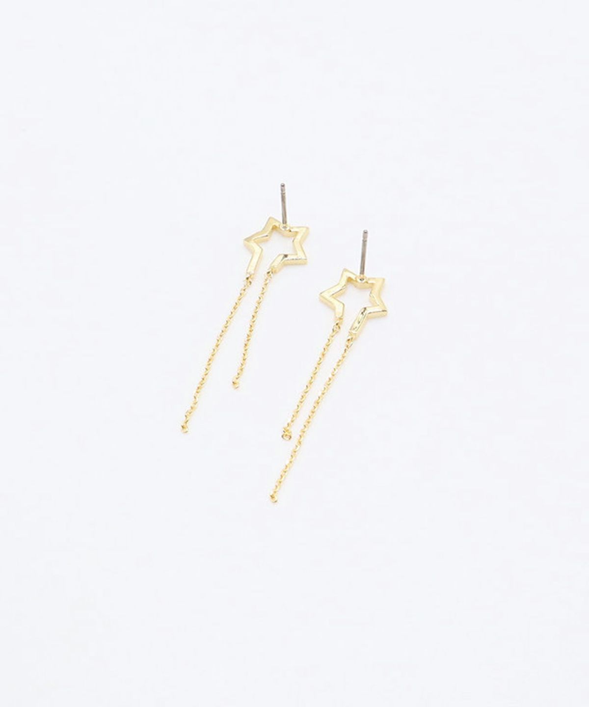 スターチェーンチタンポストピアス