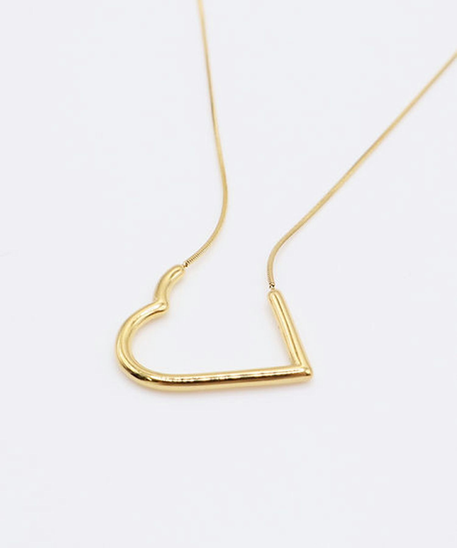 ハートサージカルステンレスネックレス