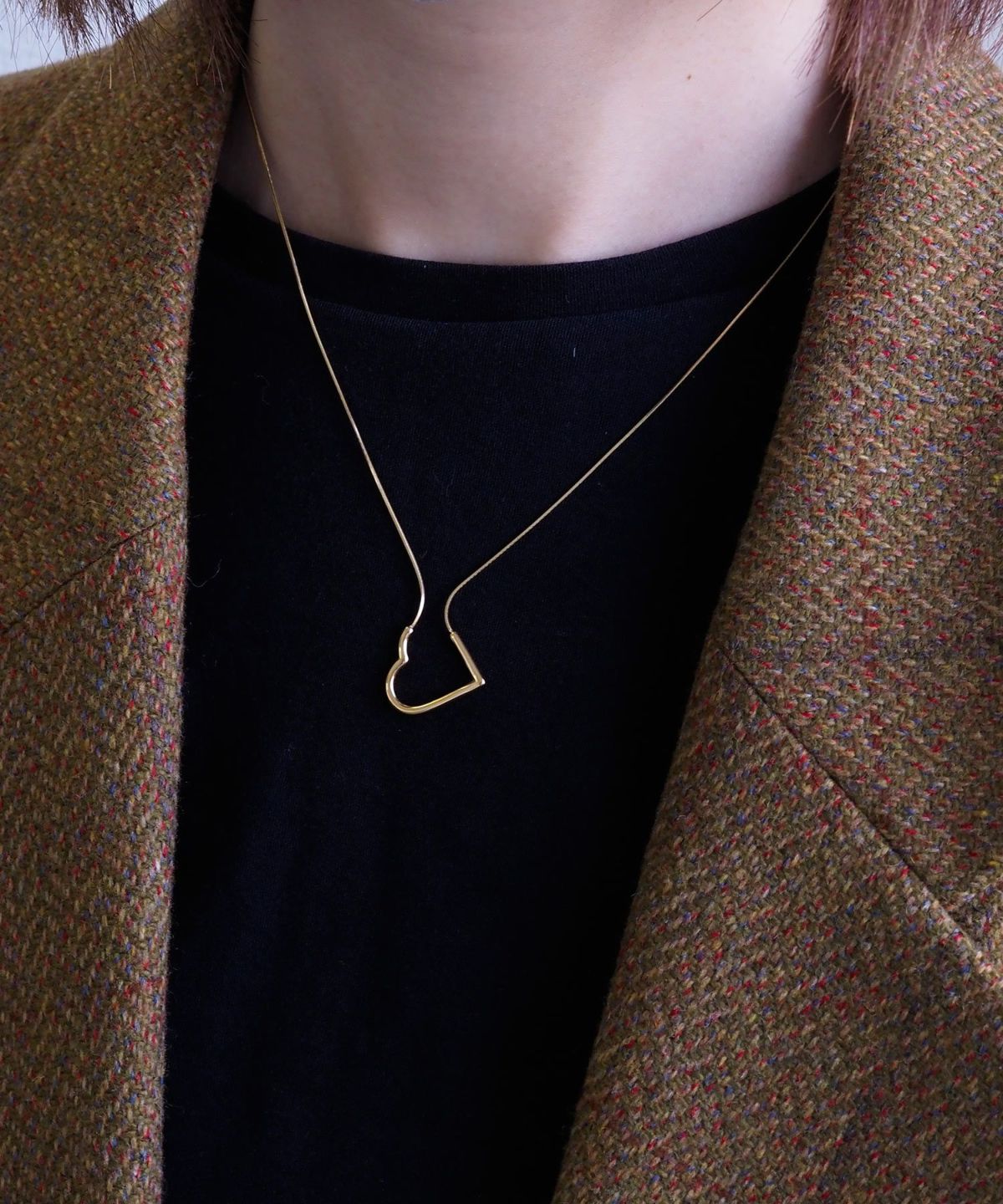 ハートサージカルステンレスネックレス