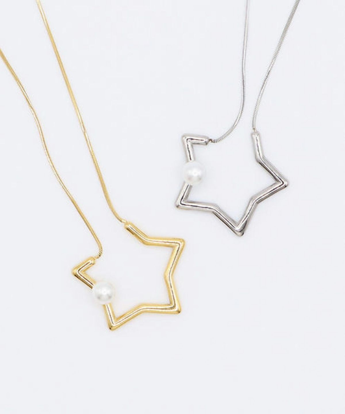 スターパールサージカルステンレスネックレス