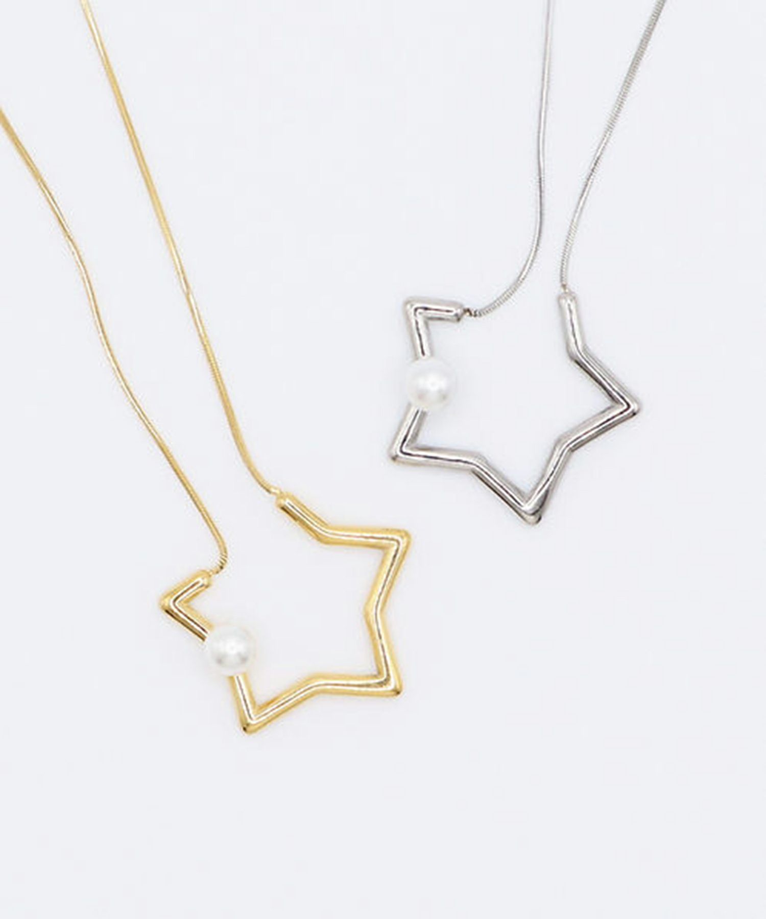 スターパールサージカルステンレスネックレス