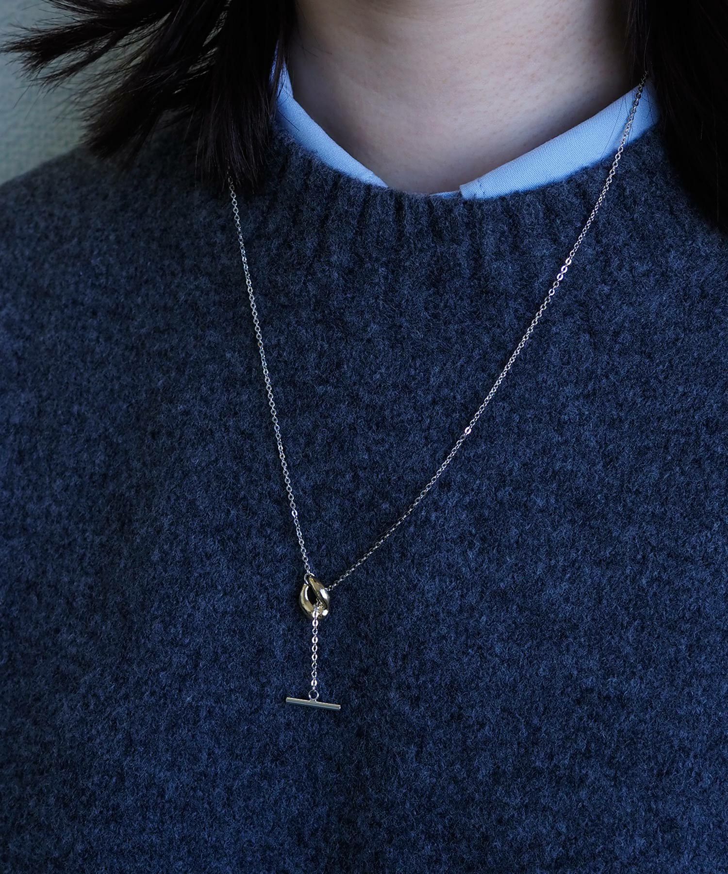 ニュアンスオーバルチェーンネックレス【MUK lucenzio】