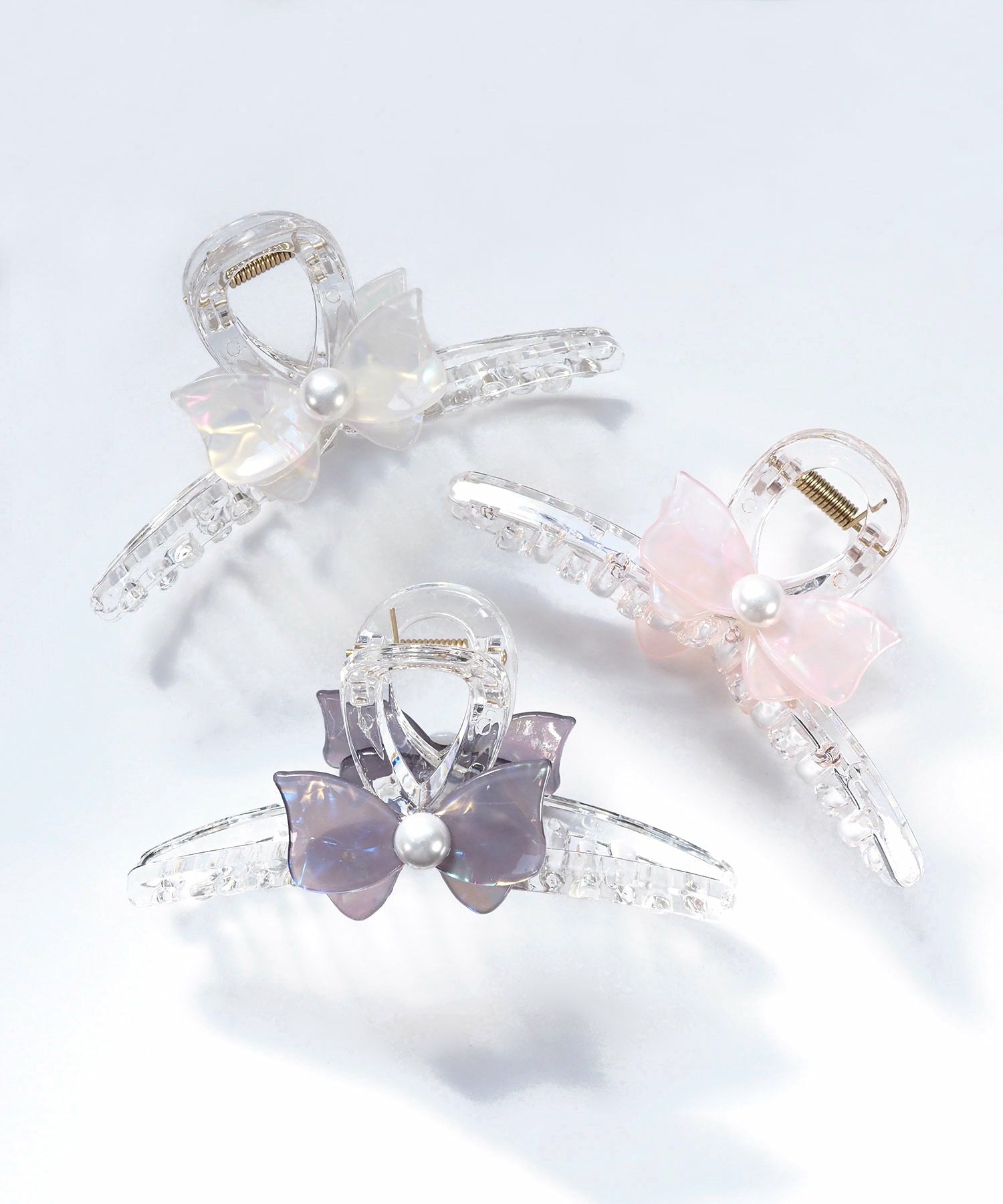 マーブルリボンクリアバンスクリップ