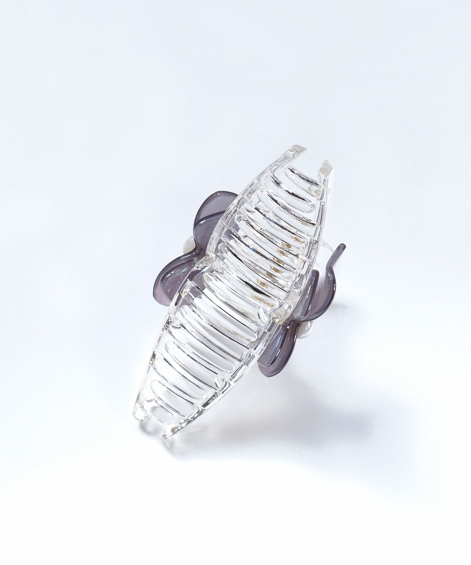 マーブルリボンクリアバンスクリップ