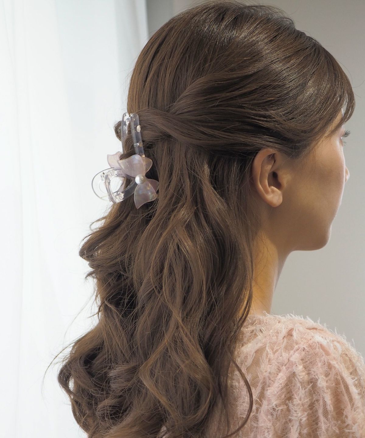 マーブルリボンクリアバンスクリップ