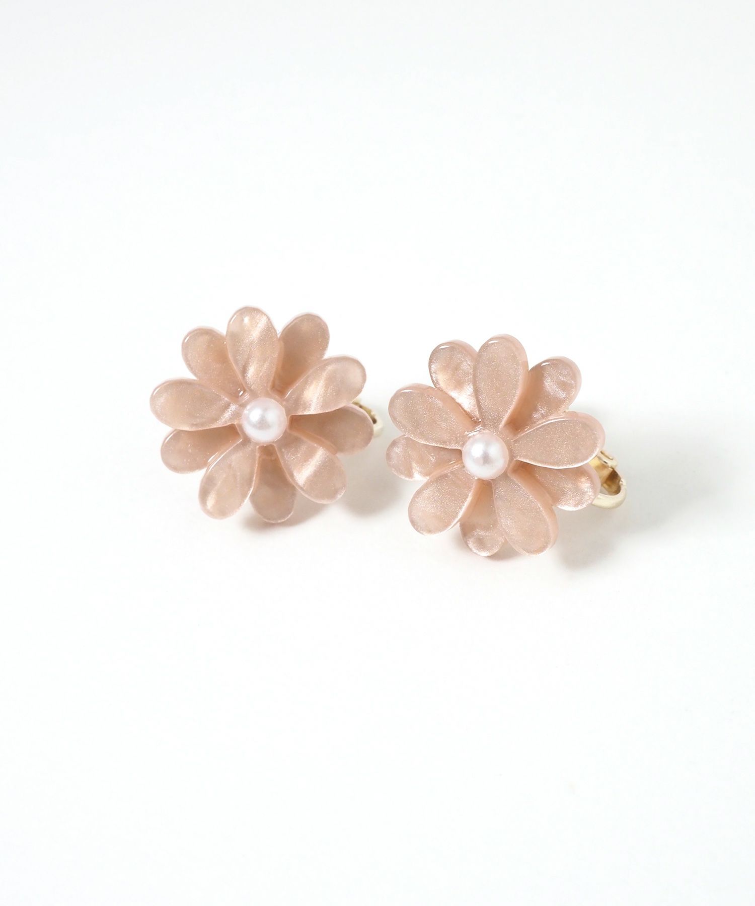 ペールフラワーイヤリング