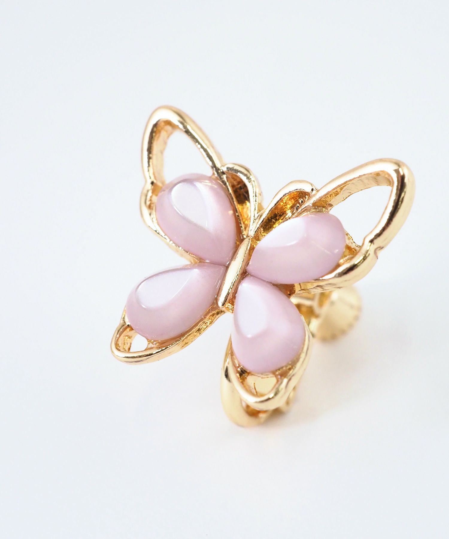 フラワーバタフライイヤリング