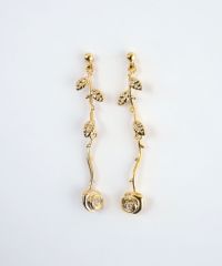 ローズロングチタンポストピアス【MUK shady sophy】