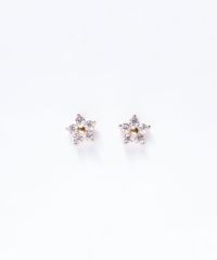 フラワージルコニアサージカルステンレスピアス