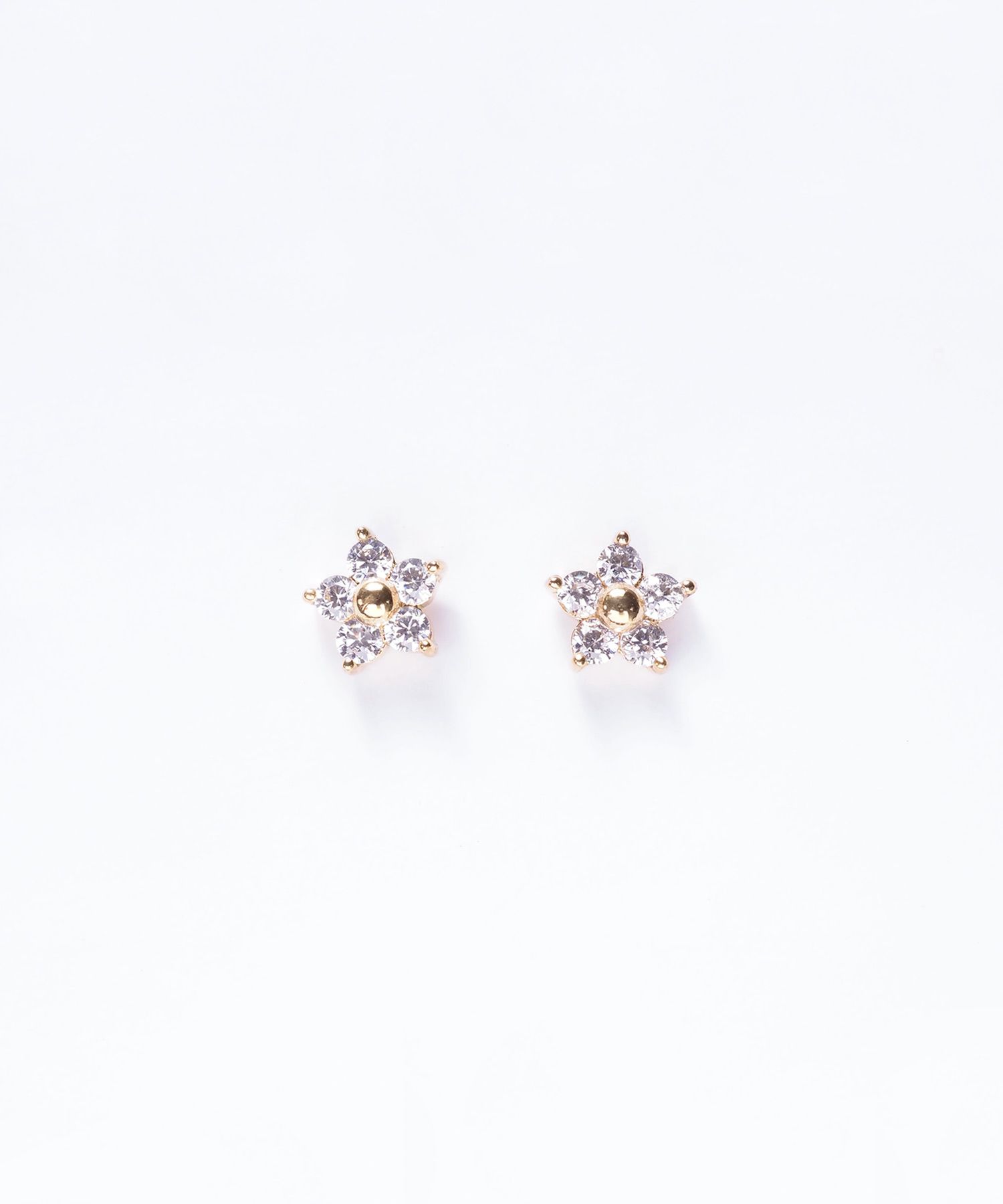 フラワージルコニアサージカルステンレスピアス