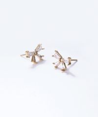 リボンジルコニアサージカルステンレスピアス