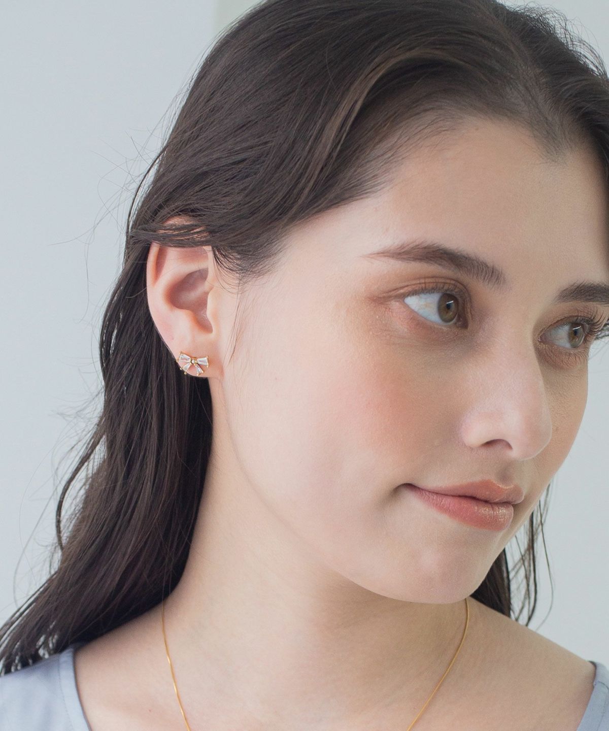 リボンジルコニアサージカルステンレスピアス