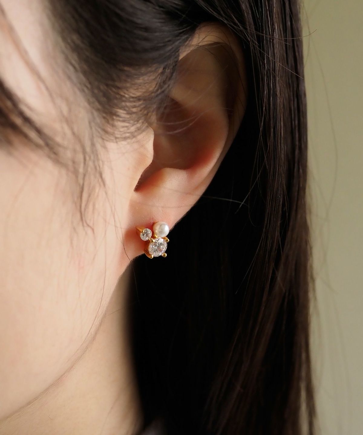 ジルコニアパールサージカルステンレスピアス