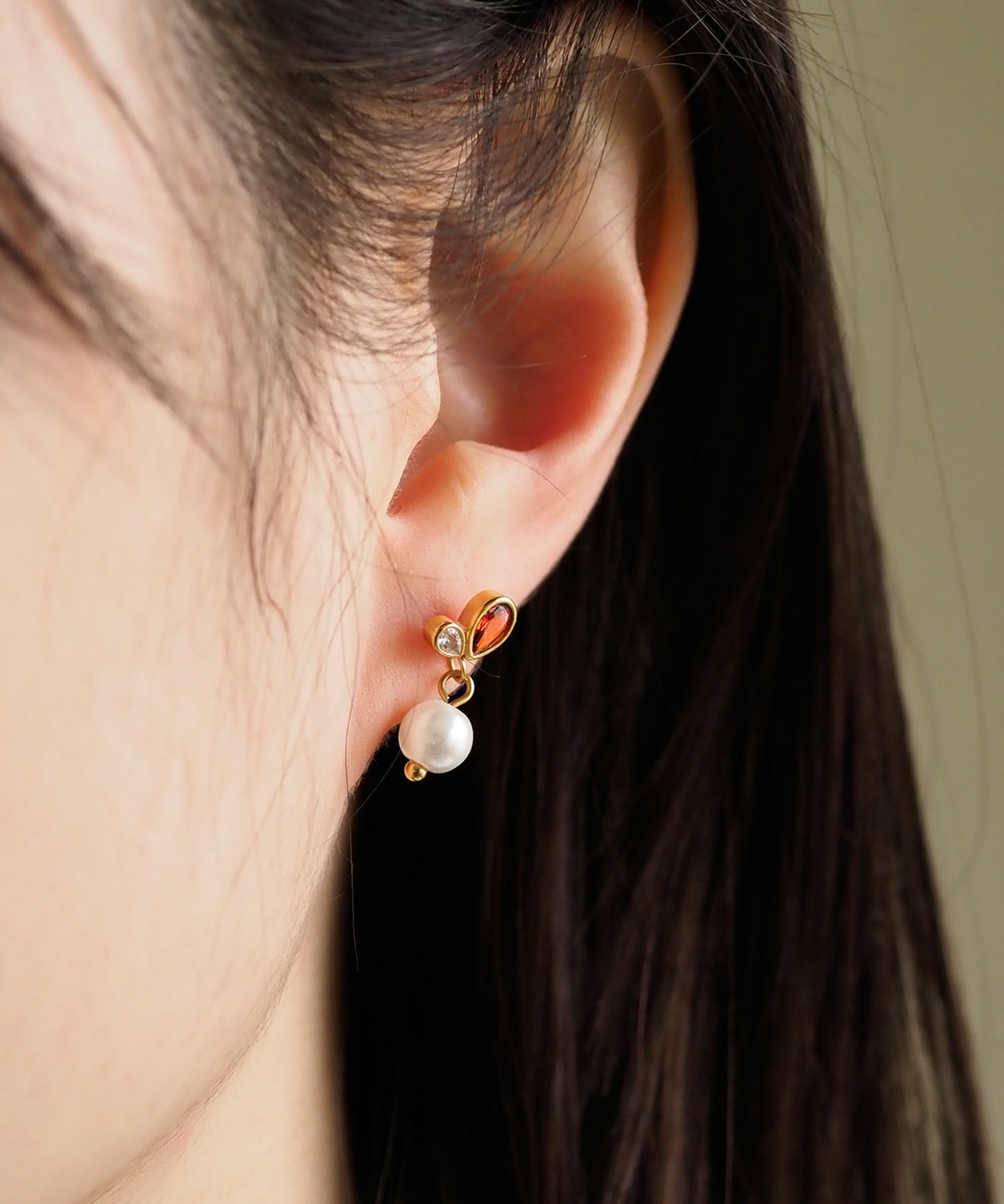 リーフジルコニアサージカルステンレスピアス