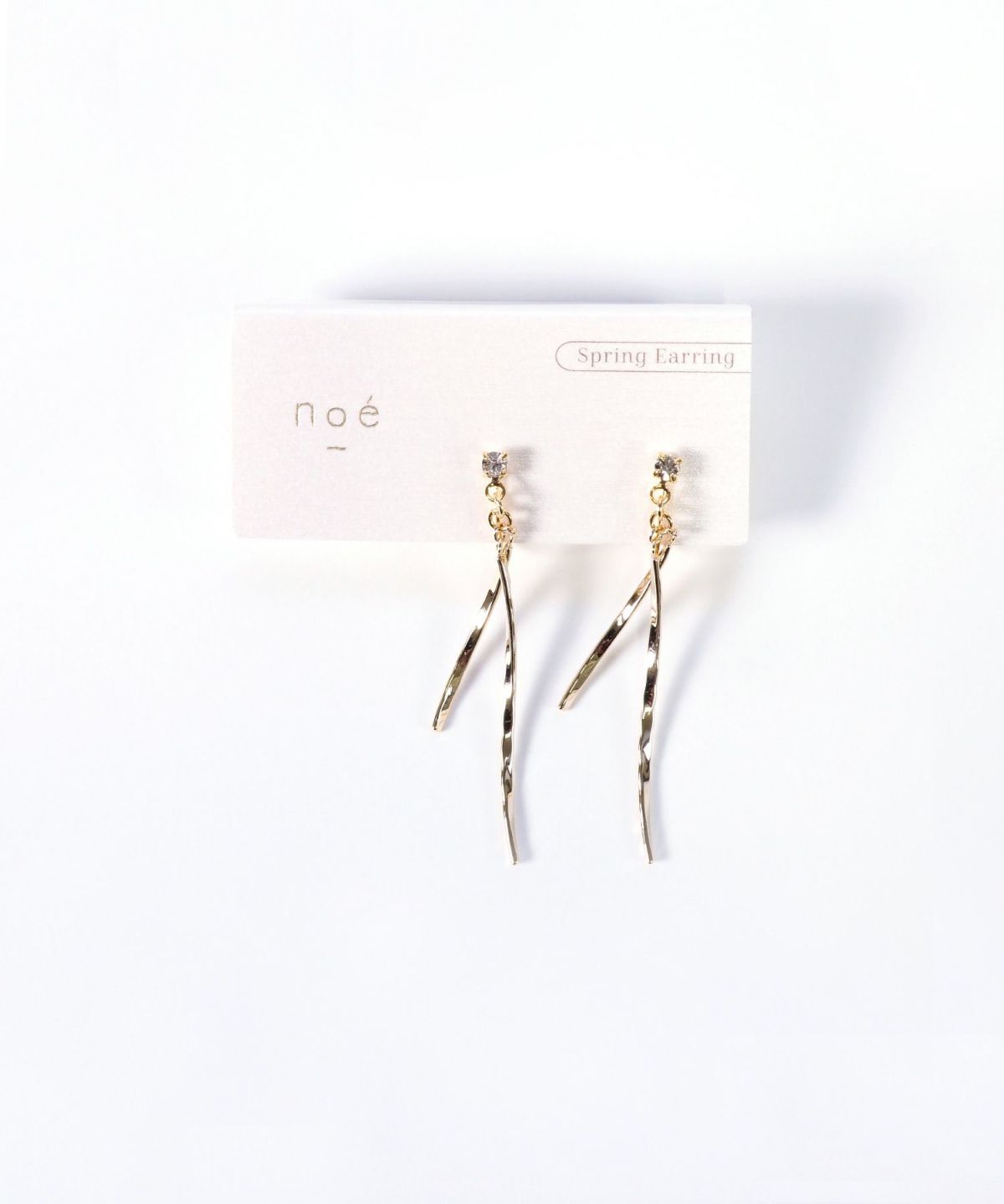 ダブルメタルバーIMFスプリングイヤリング