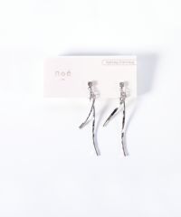 ダブルメタルバーIMFスプリングイヤリング