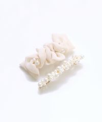 シフォンチュール&パールバレッタ